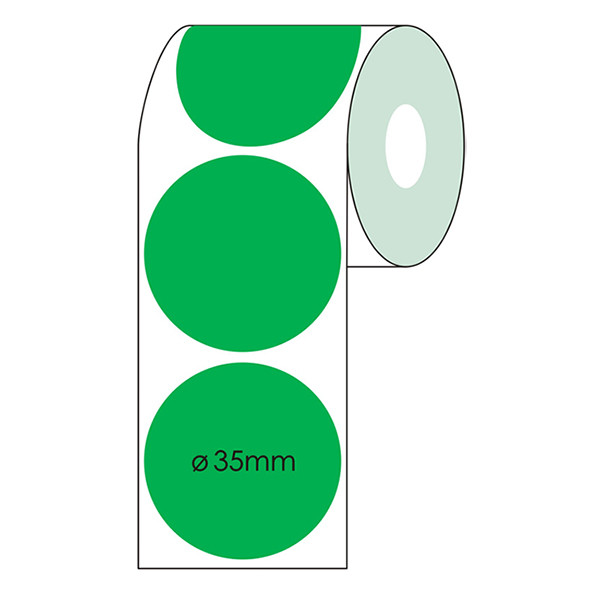 123ink green marking dots Ø 35mm (2,000 labels) 89514 302334 - 1