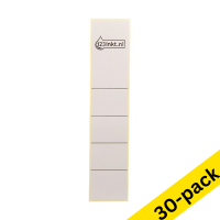 123ink grey self-adhesive spine labels, 39mm x 191mm (30-pack)