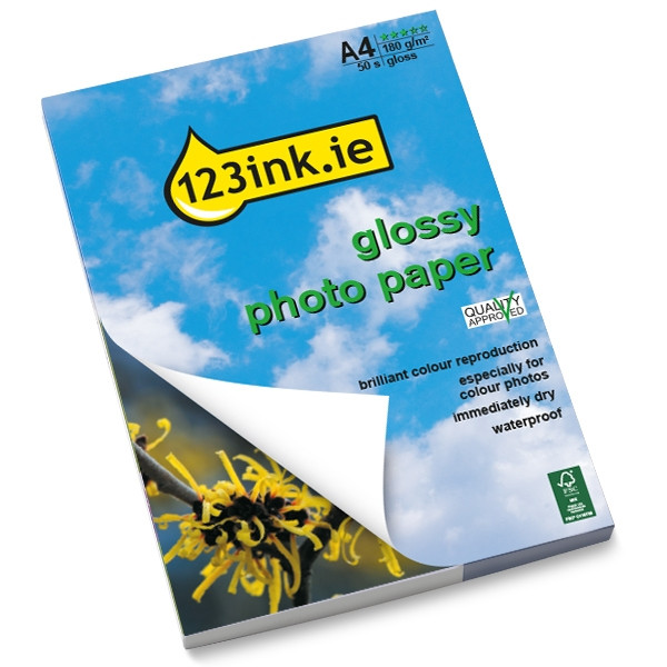 123ink high-gloss photo paper, A4, 180g (50 sheets) C13S041622C 064050 - 1