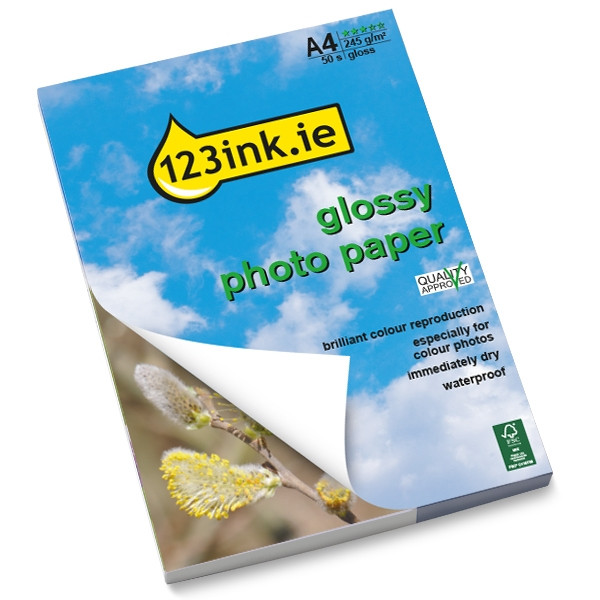 123ink high-gloss photo paper, A4, 230g (50 sheets) Q5437AC 064070 - 1