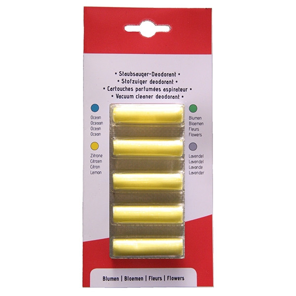 123ink lemon vacuum cleaner scent sticks (5-pack)  SDR05102 - 1