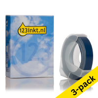 123ink letter press S0898140 / 520106 white on blue embossing tape (3-pack)  650769