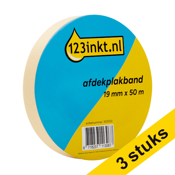 123ink masking tape, 19mm x 50m (3-pack)  302003 - 1