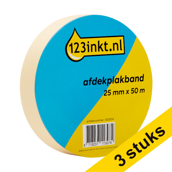 123ink masking tape, 25mm x 50m (3-pack)  302005 - 1