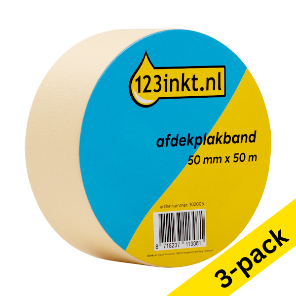 123ink masking tape, 50mm x 50m (3-pack)  302007 - 1