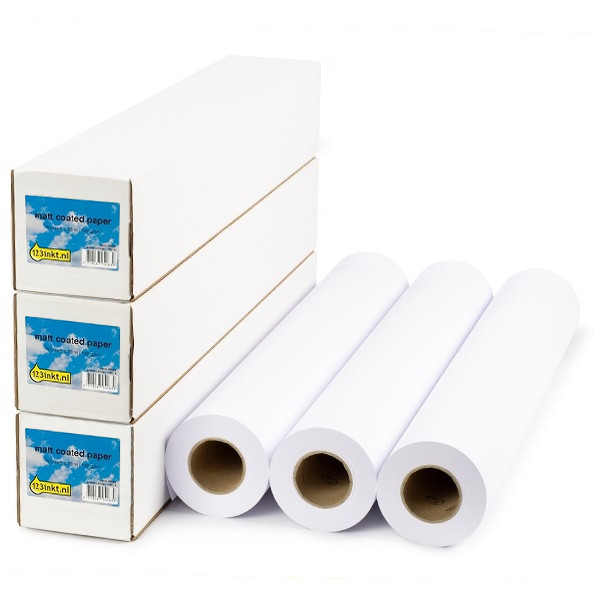 123ink matte coated paper roll, 610mm x 30m (140 grams) 3 rolls  302105 - 1