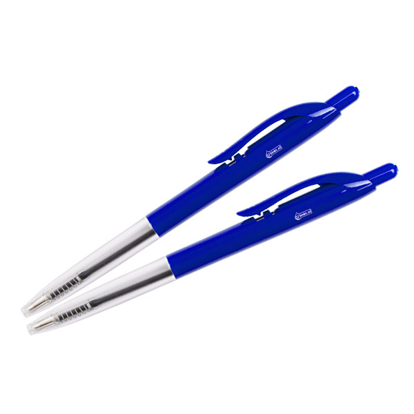 123ink medium blue ballpoint pen with push button (2-pack) 60141BC 302072 - 1