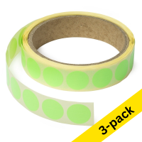 123ink neon green marking dots Ø 18mm (3 x 1,000 labels)