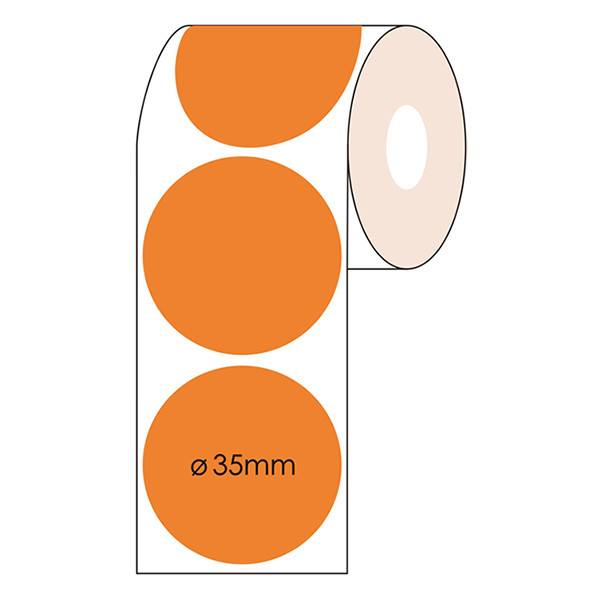 123ink orange marking dots Ø 35mm (2,000 labels) 89511 302336 - 1