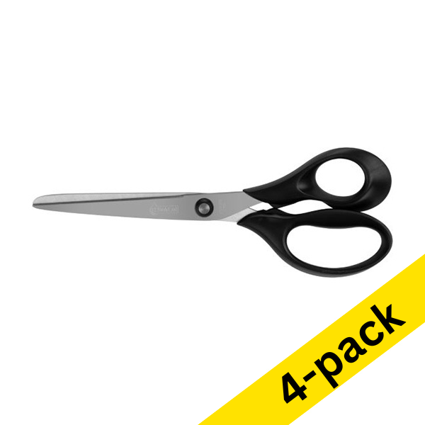 123ink plastic handle scissors, 190mm (4-pack)  301089 - 1