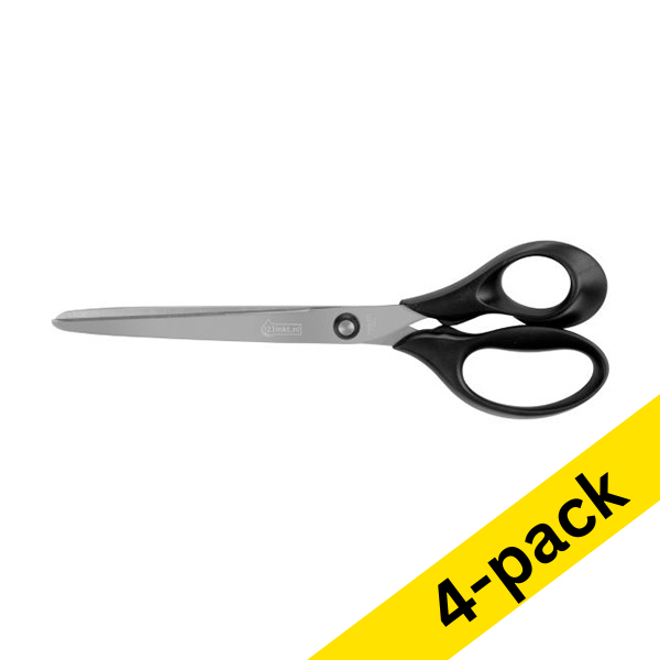 123ink plastic handle scissors, 210mm (4-pack)  301088 - 1