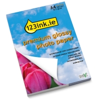 123ink premium gloss photo paper, A4, 260g (50 sheets)  064120