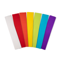 123ink rainbow crepe paper set, 250cm x 50cm (7-pack)