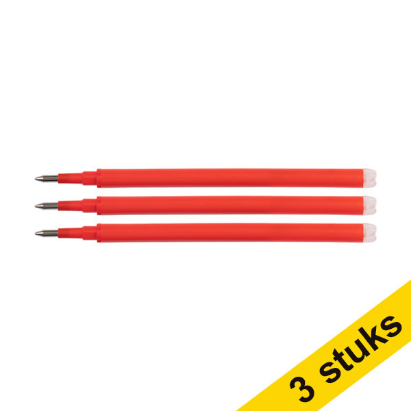 123ink red erasable ballpoint pen refill (3 x 3-pack)  301243 - 1