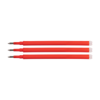 123ink red erasable ballpoint refill (3-pack)