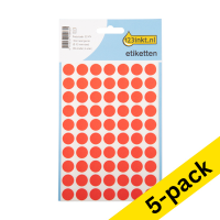 123ink red marking dots, Ø 13mm (280 labels) (5-pack)