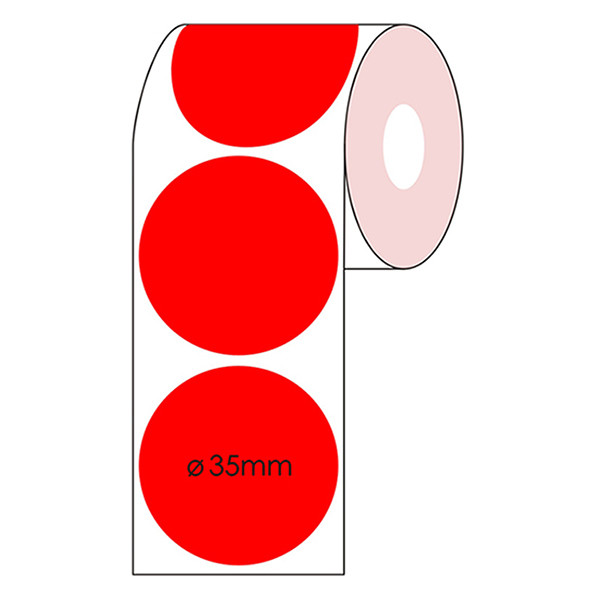 123ink red marking dots Ø 35mm (2,000 labels) 89513 302333 - 1