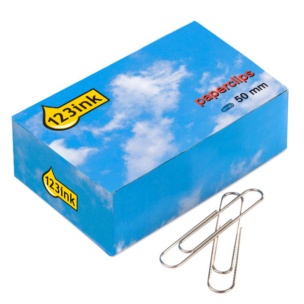 123ink round paperclips 50mm (100-pack) K-10050C 300041 - 1