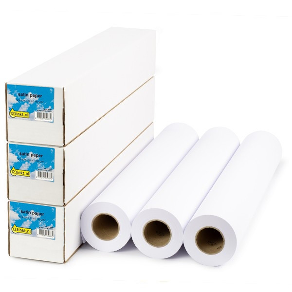 123ink satin paper rolls 914mm x 30m (190gsm) 3 rolls  302104 - 1