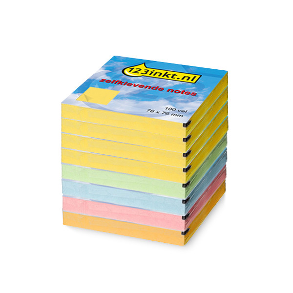 123ink self-adhesive notes multipack, 800 sheets, 76mm x 76mm  301114 - 1