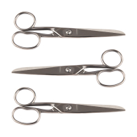 123ink stainless steel scissors, 180mm (3-pack)