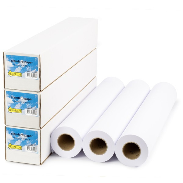 123ink standard paper roll, 594mm x 50m (90 g/m²) (3-pack)  302090 - 1