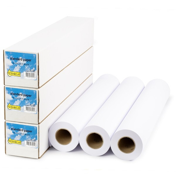 123ink standard paper roll, 841mm x 50m (90 g/m²) (3-pack)  302088 - 1