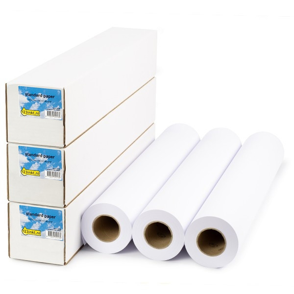 123ink standard paper roll, 914mm x 90m (90 g/m²) (3-pack)  302092 - 1