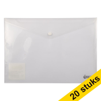 123ink transparent A4 document envelope (20-pack)