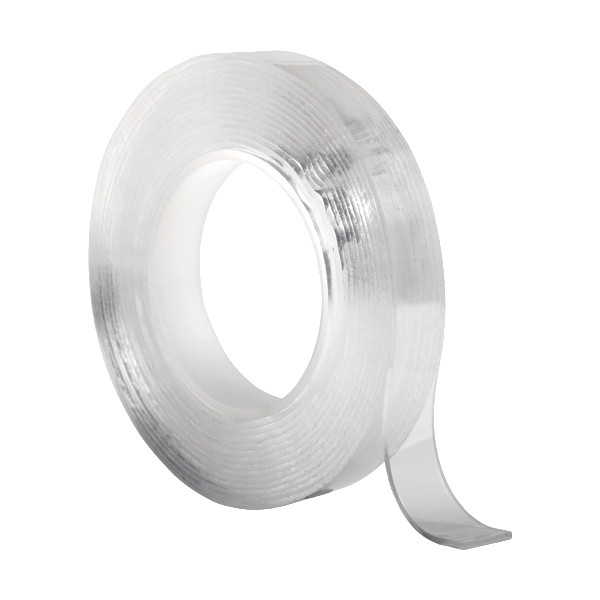 123ink transparent double-sided nano tape, 20mm x 5m  301923 - 1