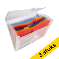 123ink transparent project folder (13 compartments)(3-pack)