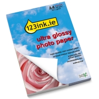 123ink ultra gloss photo paper, A4, 300g (20 sheets)  064140