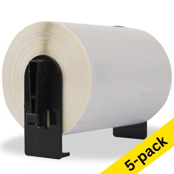 123ink version replaces Brother DK-11241 large white shipping label (5-pack) DK11241C 650501 - 1