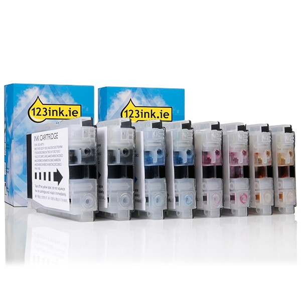 123ink version replaces Brother LC-1000VALBP BK/C/M/Y ink cartridge 8-pack  127206 - 1