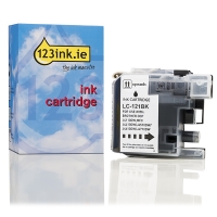 123ink version replaces Brother LC-121BK black ink cartridge