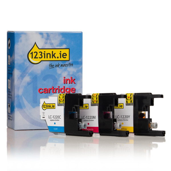 123ink version replaces Brother LC-1220RBWBP C/M/Y ink cartridge 3-pack LC-1220RBWBPC 132136 - 1