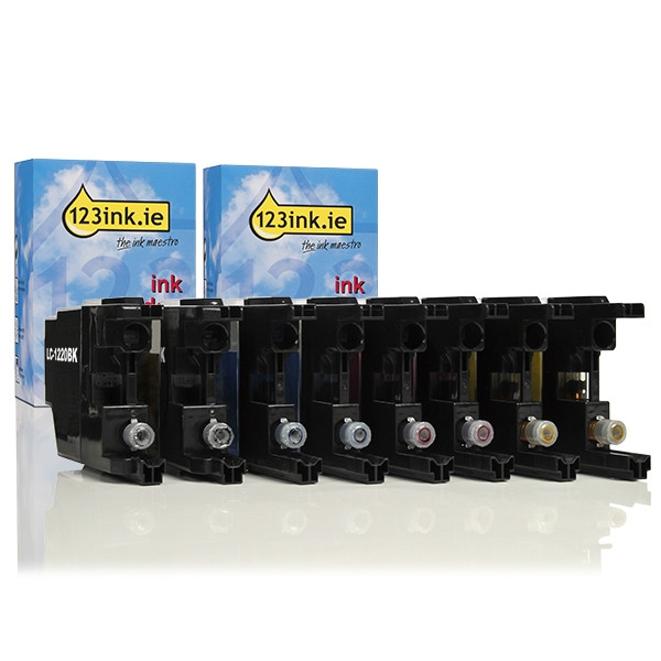 123ink version replaces Brother LC-1220VALBP BK/C/M/Y ink cartridge 8-pack  110812 - 1