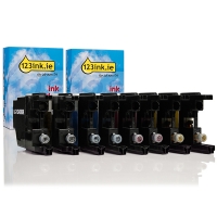 123ink version replaces Brother LC-1240VALBP BK/C/M/Y ink cartridge 8-pack  125950