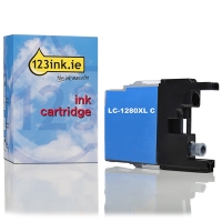 Brother LC-1280XLC high capacity cyan ink cartridge (123ink version)