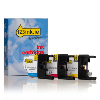 123ink version replaces Brother LC-1280XLRBWBP C/M/Y ink cartridge 3-pack LC-1280XLRBWBPC 132116