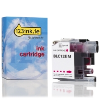 123ink version replaces Brother LC-12EM magenta ink cartridge