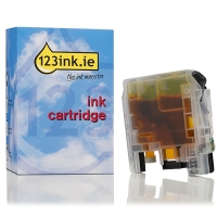 123ink version replaces Brother LC-225XLY high capacity yellow ink cartridge