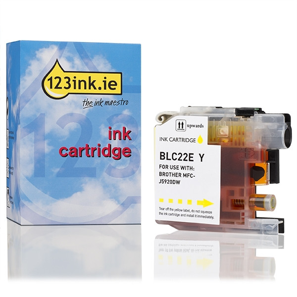 123ink version replaces Brother LC-22EY yellow ink cartridge LC22EYC 028949 - 1