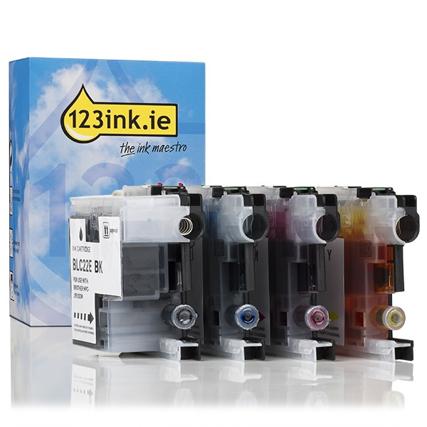 123ink version replaces Brother LC-22E BK/C/M/Y ink cartridge 4-pack  127220 - 1