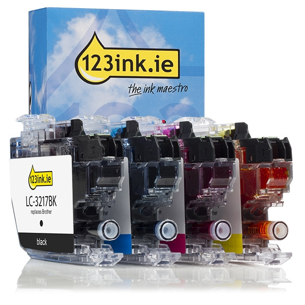 123ink version replaces Brother LC-3217 BK/C/M/Y ink cartridge 4-pack  127234 - 1