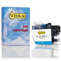 123ink version replaces Brother LC-3219XL C high capacity cyan ink cartridge