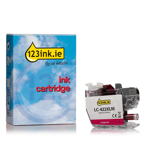 123ink version replaces Brother LC-422XLM high capacity magenta ink cartridge LC-422XLMC 160257 - 1