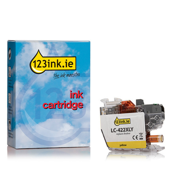 123ink version replaces Brother LC-422XLY high capacity yellow ink cartridge LC-422XLYC 160258 - 1