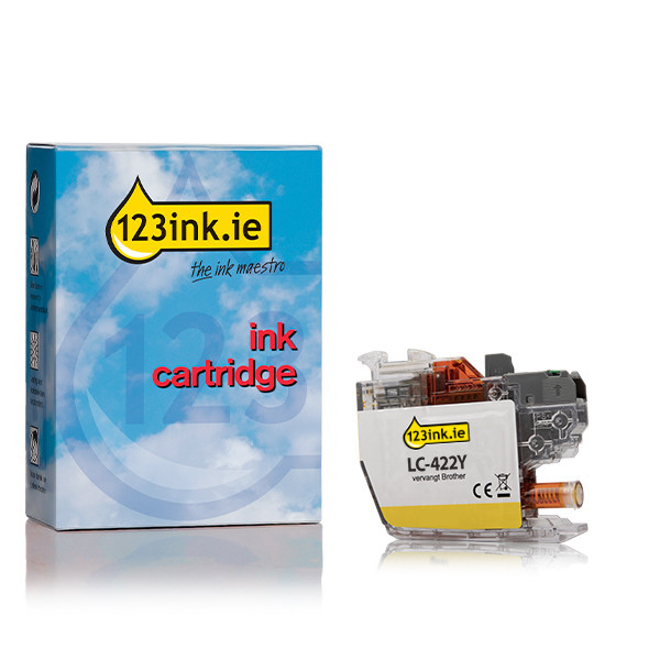 123ink version replaces Brother LC-422XLY high capacity yellow ink cartridge LC-422XLYC 160303 - 1