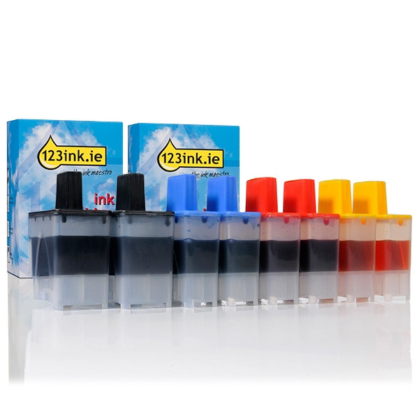 123ink version replaces Brother LC-900VALBP BK/C/M/Y ink cartridge 8-pack  127200 - 1